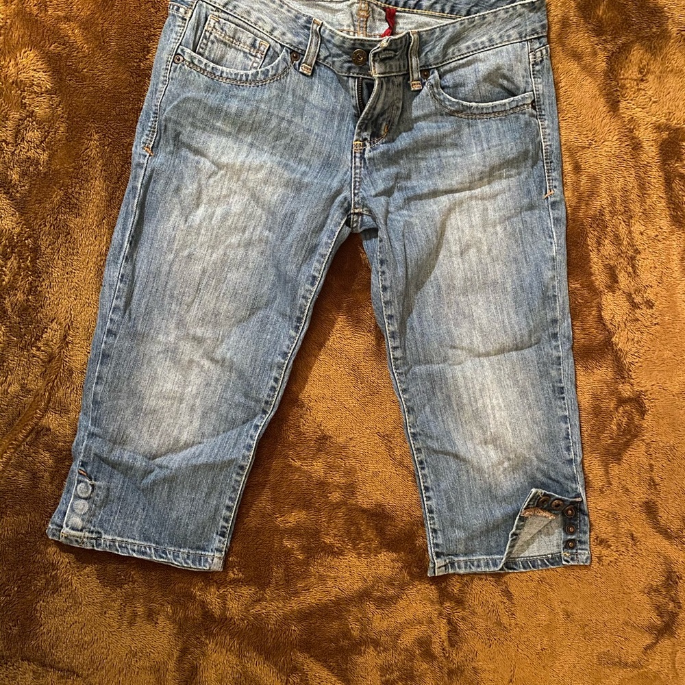 Guess jean knee length shorts